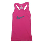 NIKE Womens Pink & Grey Graphic Vest XS Racerback Athletic Gym Top