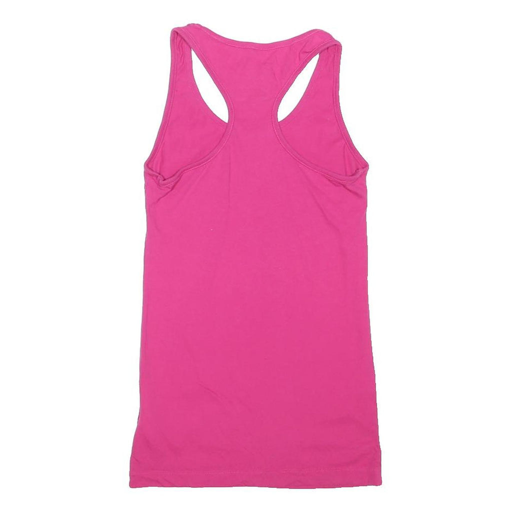 NIKE Womens Pink & Grey Graphic Vest XS Racerback Athletic Gym Top