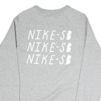 NIKE SB Mens Grey Sweatshirt Crew Neck S Cotton Blend Casual Pullover