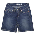 SEVEN7 Womens Shorts Blue Denim Casual S W26 Classic Cotton Blend Comfortable