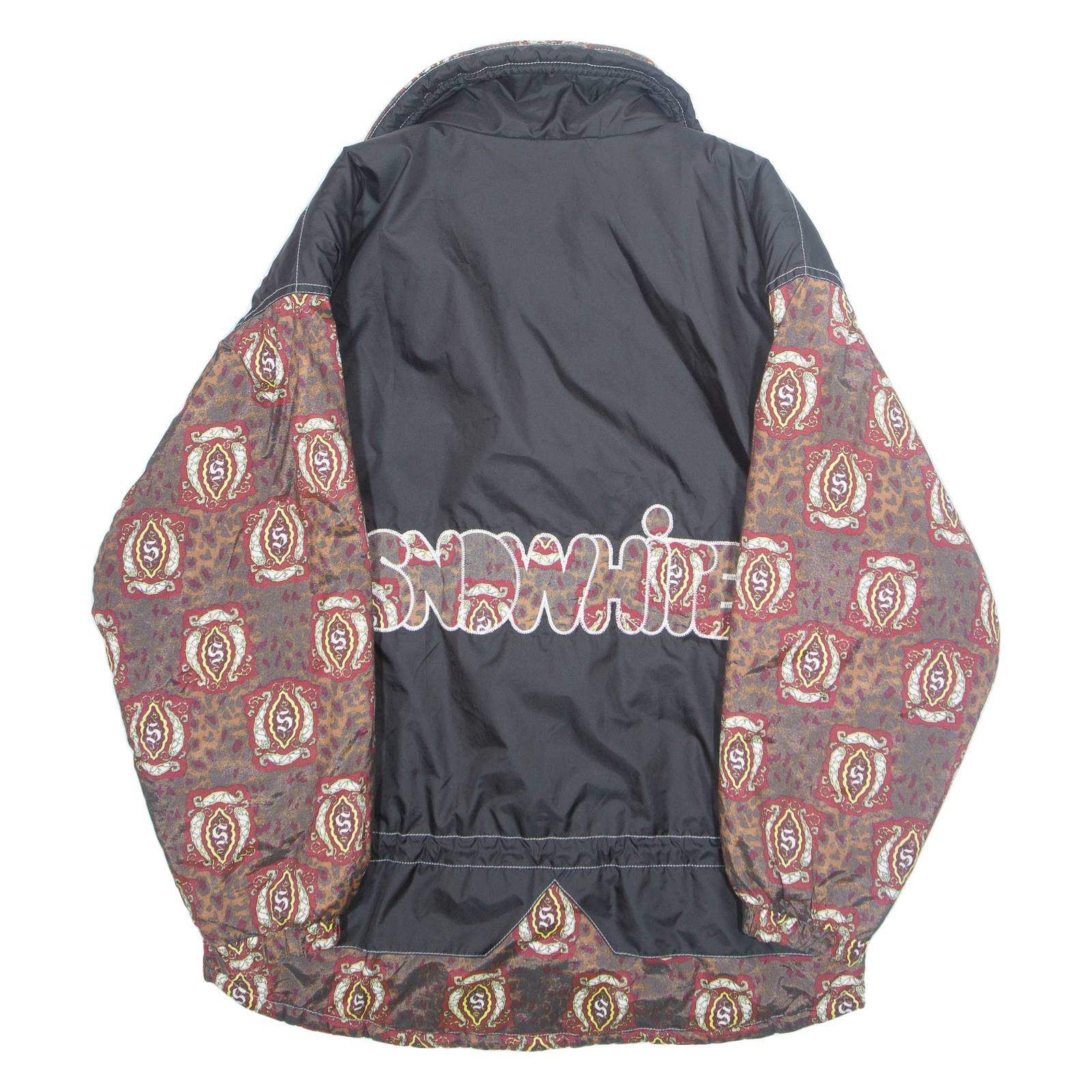 SORRY Mens Jacket Black Crazy Pattern M