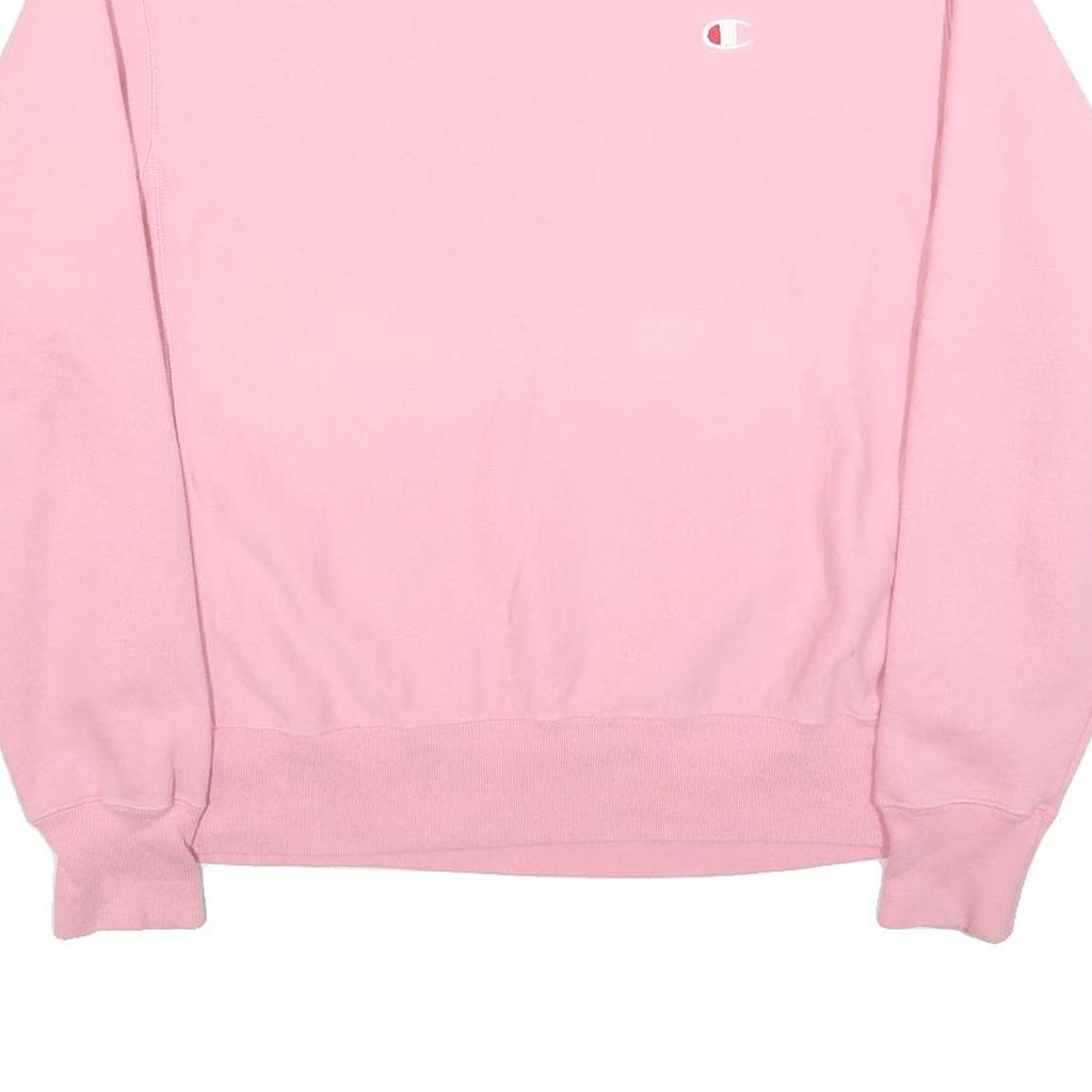 CHAMPION REVERSE WEAVE Womens Pink Crew Neck L Sweatshirt Cotton Pullover