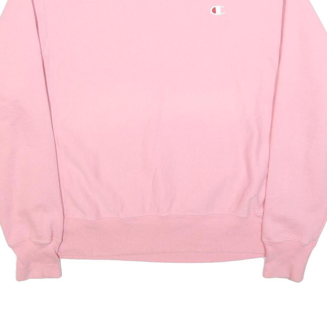CHAMPION REVERSE WEAVE Womens Pink Crew Neck L Sweatshirt Cotton Pullover