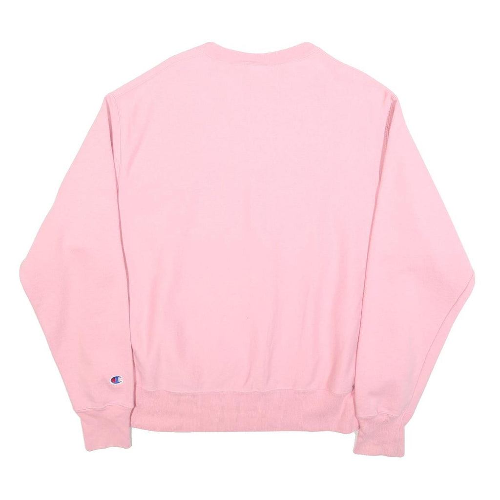 CHAMPION REVERSE WEAVE Womens Pink Crew Neck L Sweatshirt Cotton Pullover