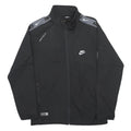 NIKE Mens Black Grey Logo Track Jacket M Polyester Zip Dri-Fit Sportswear