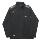 NIKE Mens Black Grey Logo Track Jacket M Polyester Zip Dri-Fit Sportswear