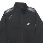 NIKE Mens Black Grey Logo Track Jacket M Polyester Zip Dri-Fit Sportswear