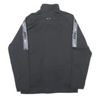 NIKE Mens Black Grey Logo Track Jacket M Polyester Zip Dri-Fit Sportswear