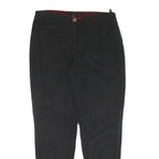 TED BAKER Womens Cotton Black Slim Straight Trousers W30 L26 Bow Detail