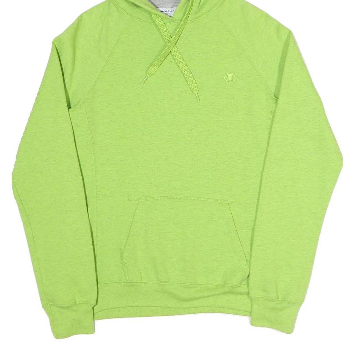 CHAMPION Womens Green Hoodie M Cotton Blend Pullover Casual Essential