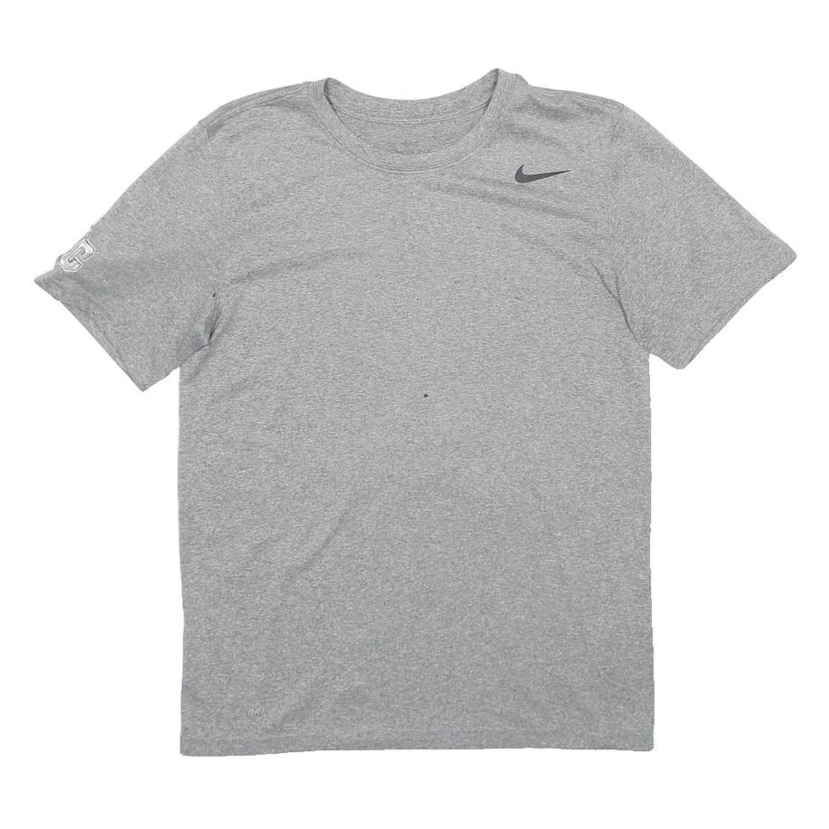 NIKE Mens Grey Short Sleeve Crew Neck Cotton Blend T-Shirt M Sports Casual