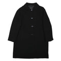 EMPORIO ARMANI Womens Black Wool Classic Jacket L Button Closure Plain Elegant