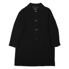 EMPORIO ARMANI Womens Black Wool Classic Jacket L Button Closure Plain Elegant