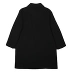 EMPORIO ARMANI Womens Black Wool Classic Jacket L Button Closure Plain Elegant