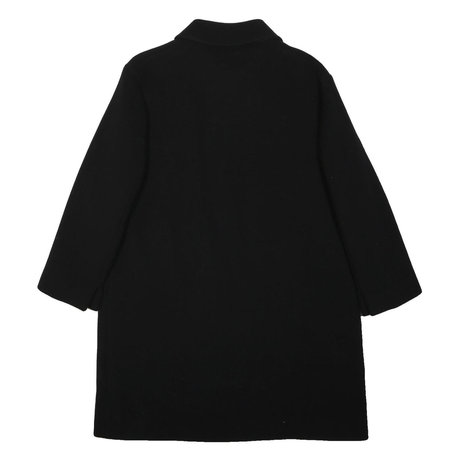 EMPORIO ARMANI Womens Black Wool Classic Jacket L Button Closure Plain Elegant