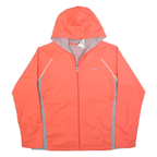 REEBOK Womens Orange & Grey Lightweight Zip Jacket XL Polyester Blend Sportswear