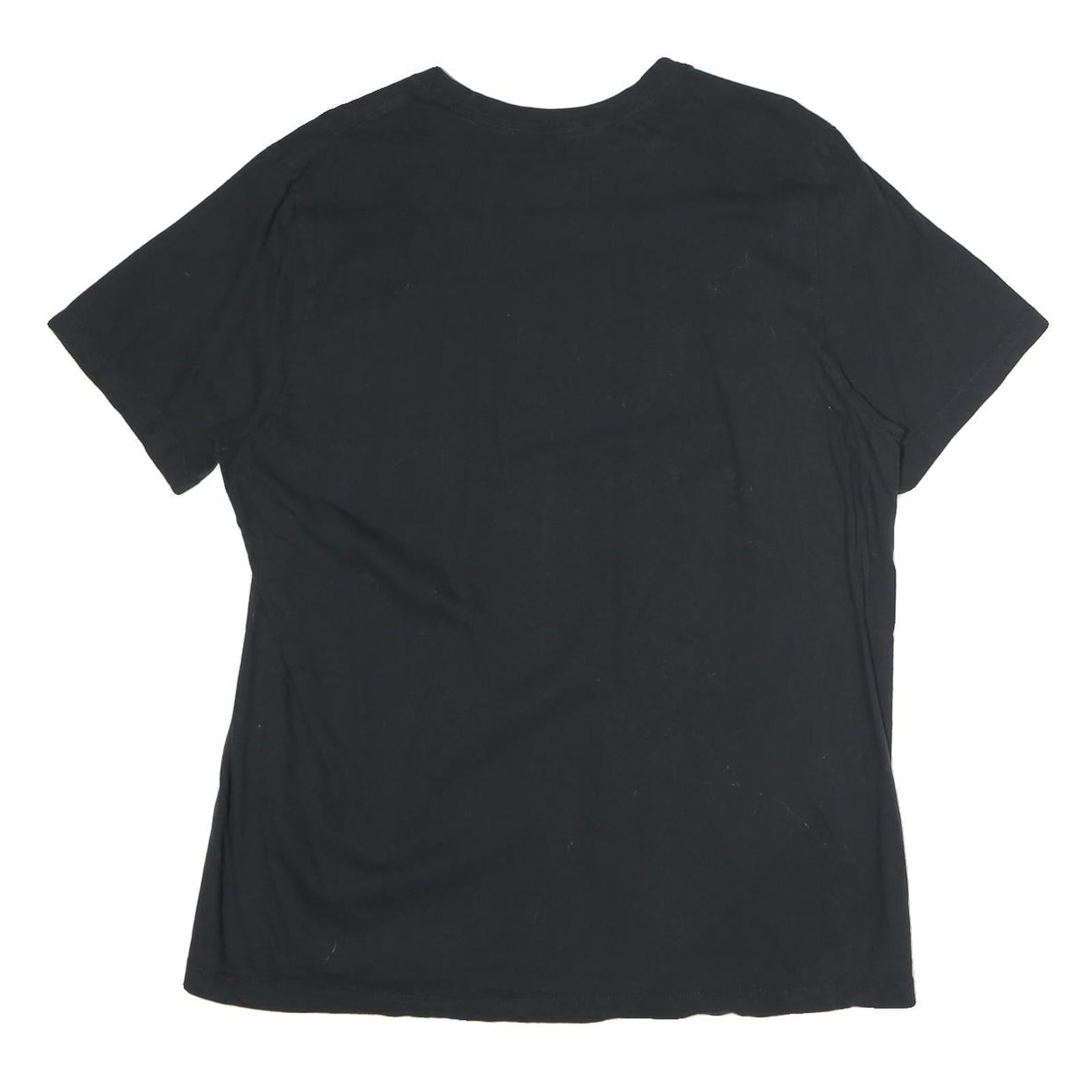 NIKE Mens Black Graphic T-Shirt XL Short Sleeve Crew Neck Casual Cotton