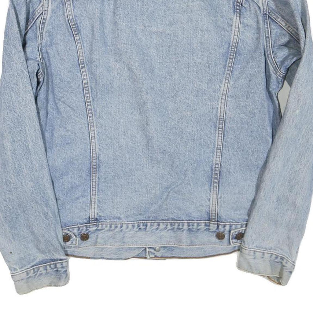 LEVI'S Mens Blue Denim Jacket L Cotton Blend Classic Button Closure