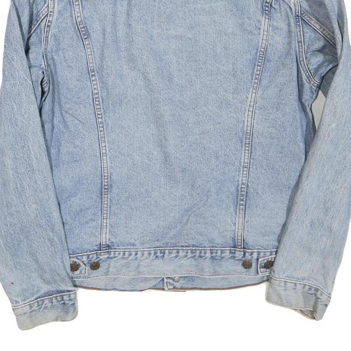 LEVI'S Mens Blue Denim Jacket L Cotton Blend Classic Button Closure