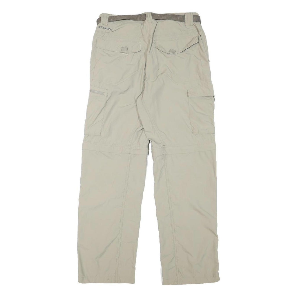 COLUMBIA Mens Polyester Blend Beige Regular Fit Straight Leg Trousers W28 L28