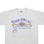NUTMEG Mens Grey Super Bowl XXVI Graphic T-Shirt XL Short Sleeve Crew Neck