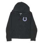 NFL Womens Black Indianapolis Colts Hoodie Jacket XL Cotton Blend Zip Plain