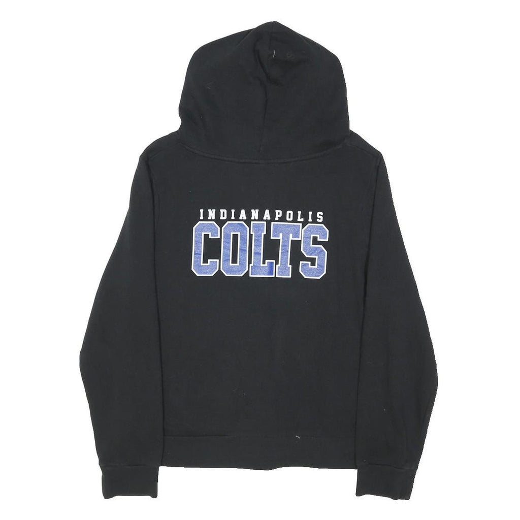 NFL Womens Black Indianapolis Colts Hoodie Jacket XL Cotton Blend Zip Plain