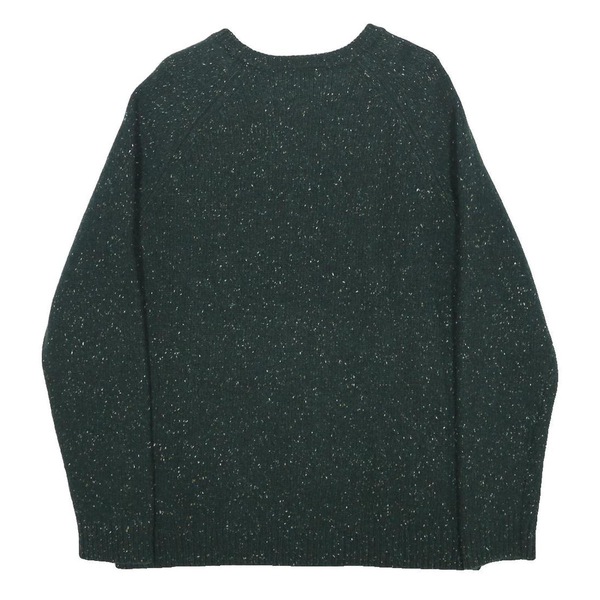 CARHARTT WIP Mens Green Plain Crew Neck Basic Knit Jumper 2XL Wool Blend