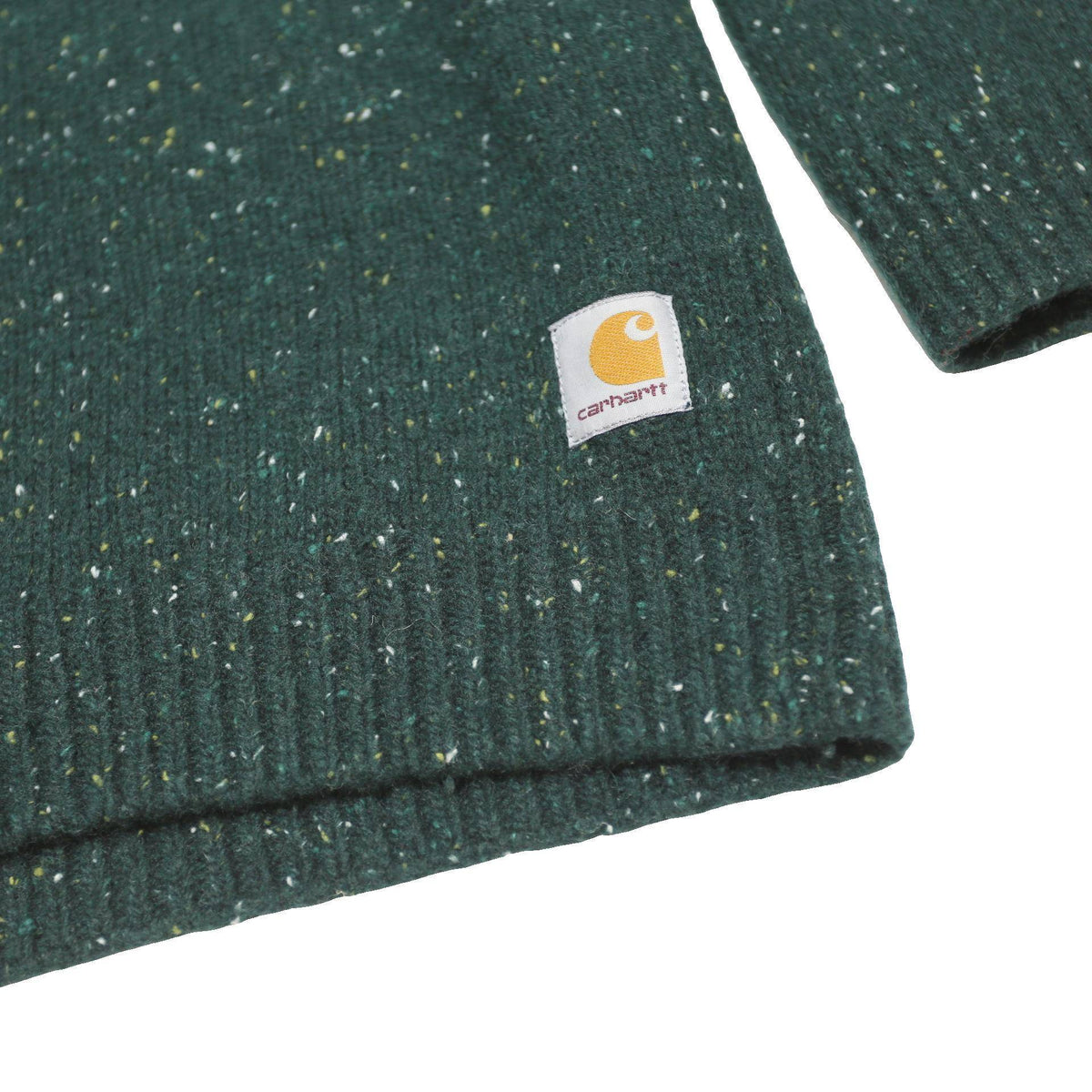CARHARTT WIP Mens Green Plain Crew Neck Basic Knit Jumper 2XL Wool Blend