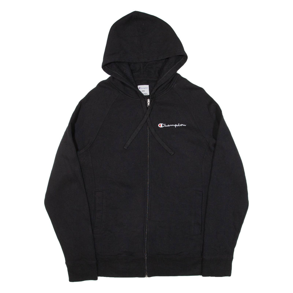 CHAMPION Mens Black Hoodie Full Zip M