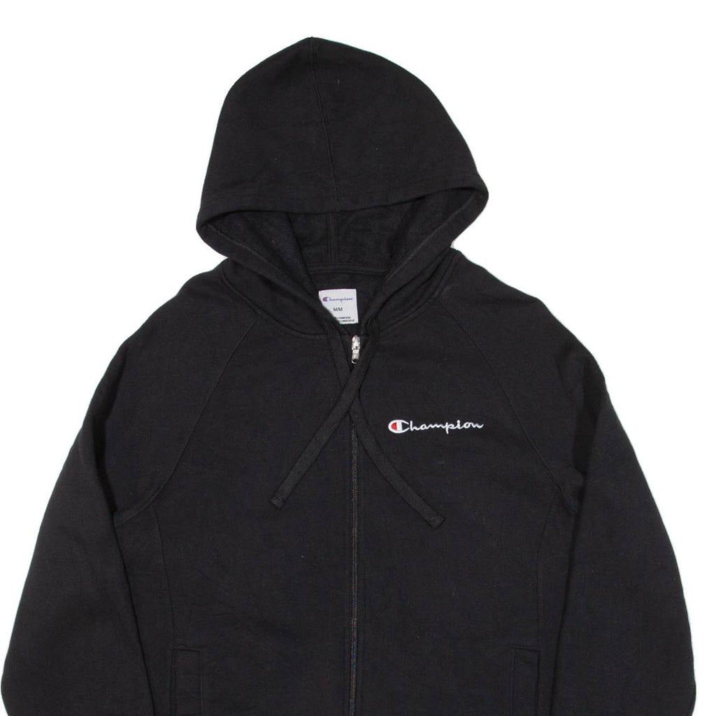 CHAMPION Mens Black Hoodie Full Zip M