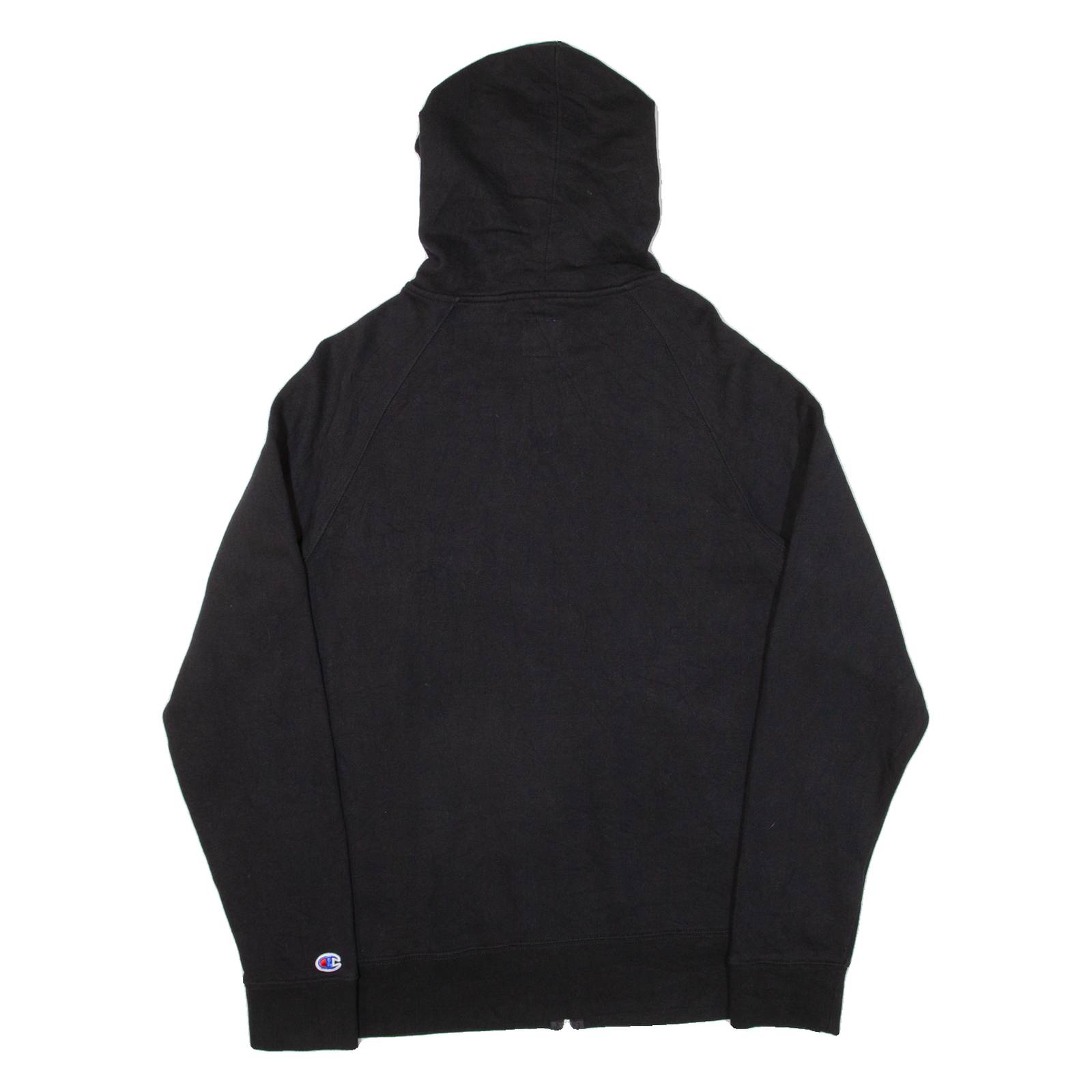 CHAMPION Mens Black Hoodie Full Zip M