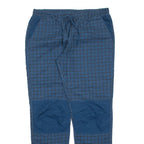 EAST COAST Check Mens Trousers Blue Relaxed Straight W36 L34