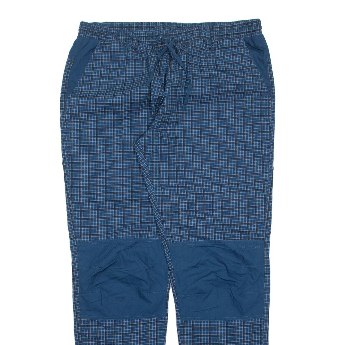 EAST COAST Check Mens Trousers Blue Relaxed Straight W36 L34