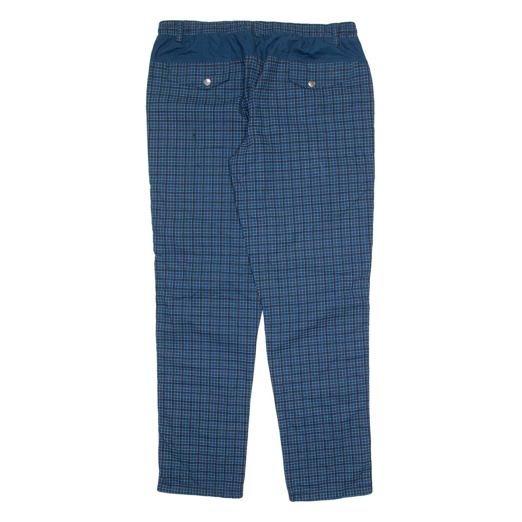 EAST COAST Check Mens Trousers Blue Relaxed Straight W36 L34