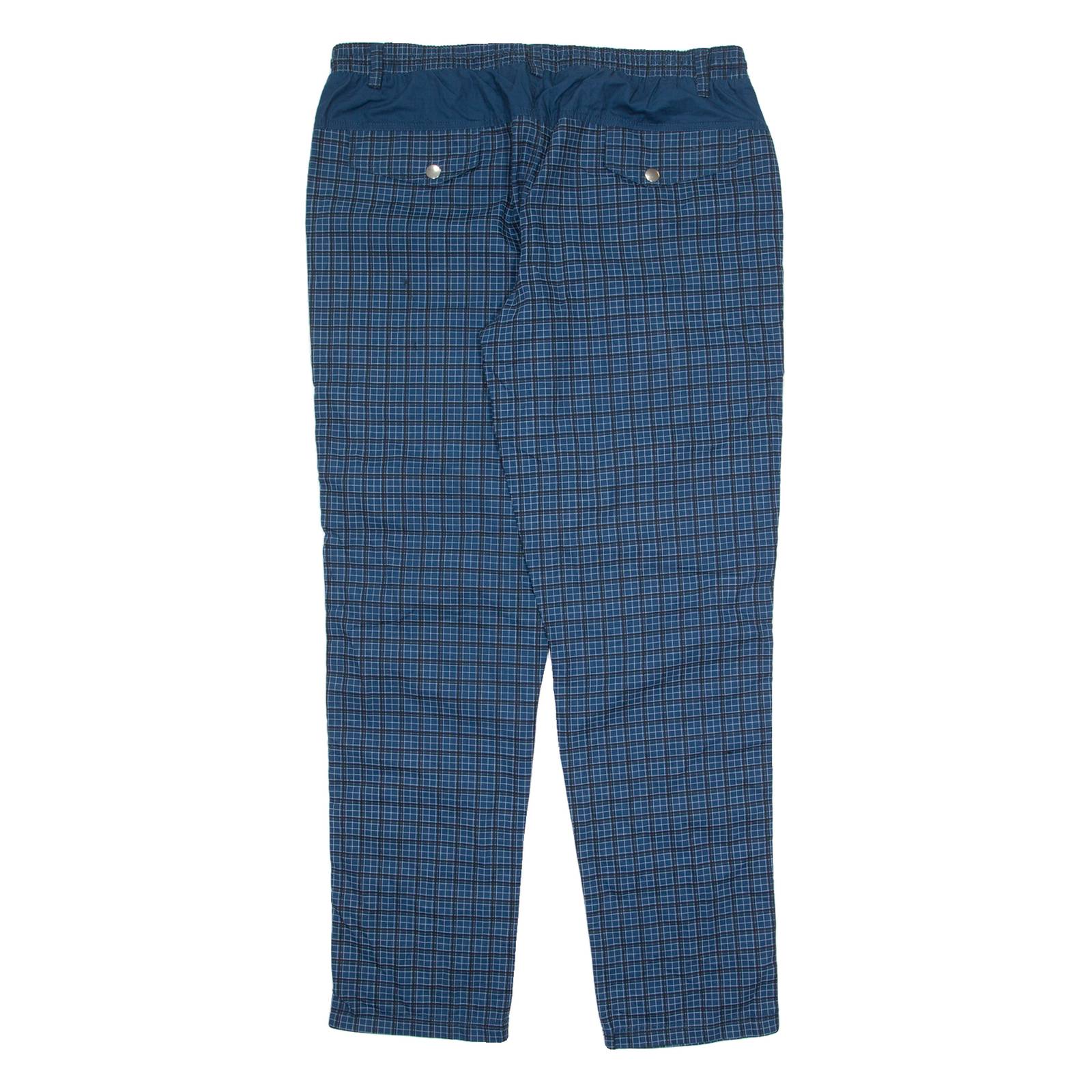 EAST COAST Check Mens Trousers Blue Relaxed Straight W36 L34