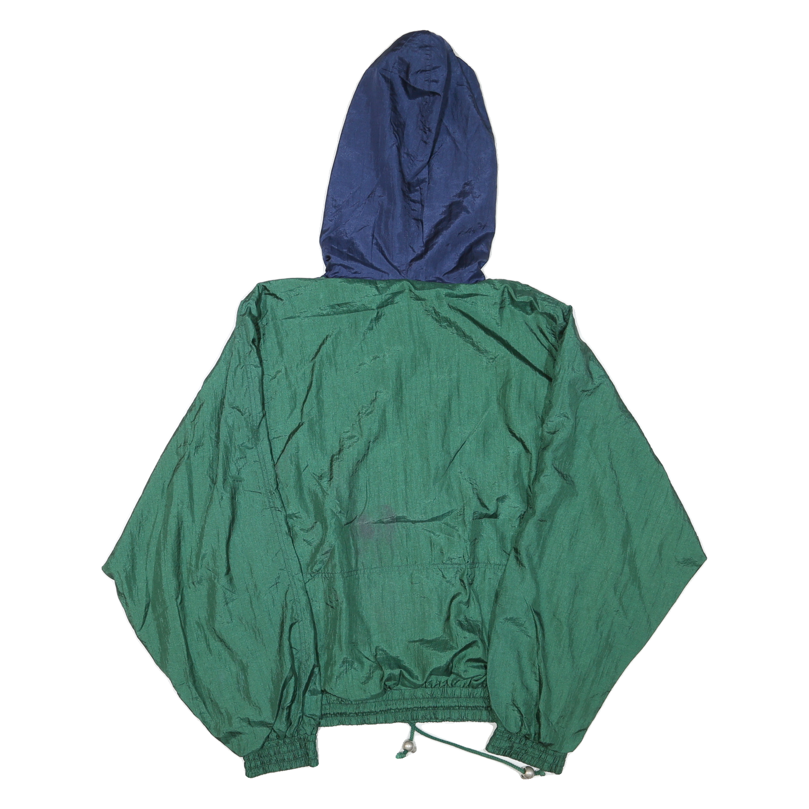 SAN FRANCISCO SPORT Mens Blue & Green Hooded Jacket L Polyester Blend Zip
