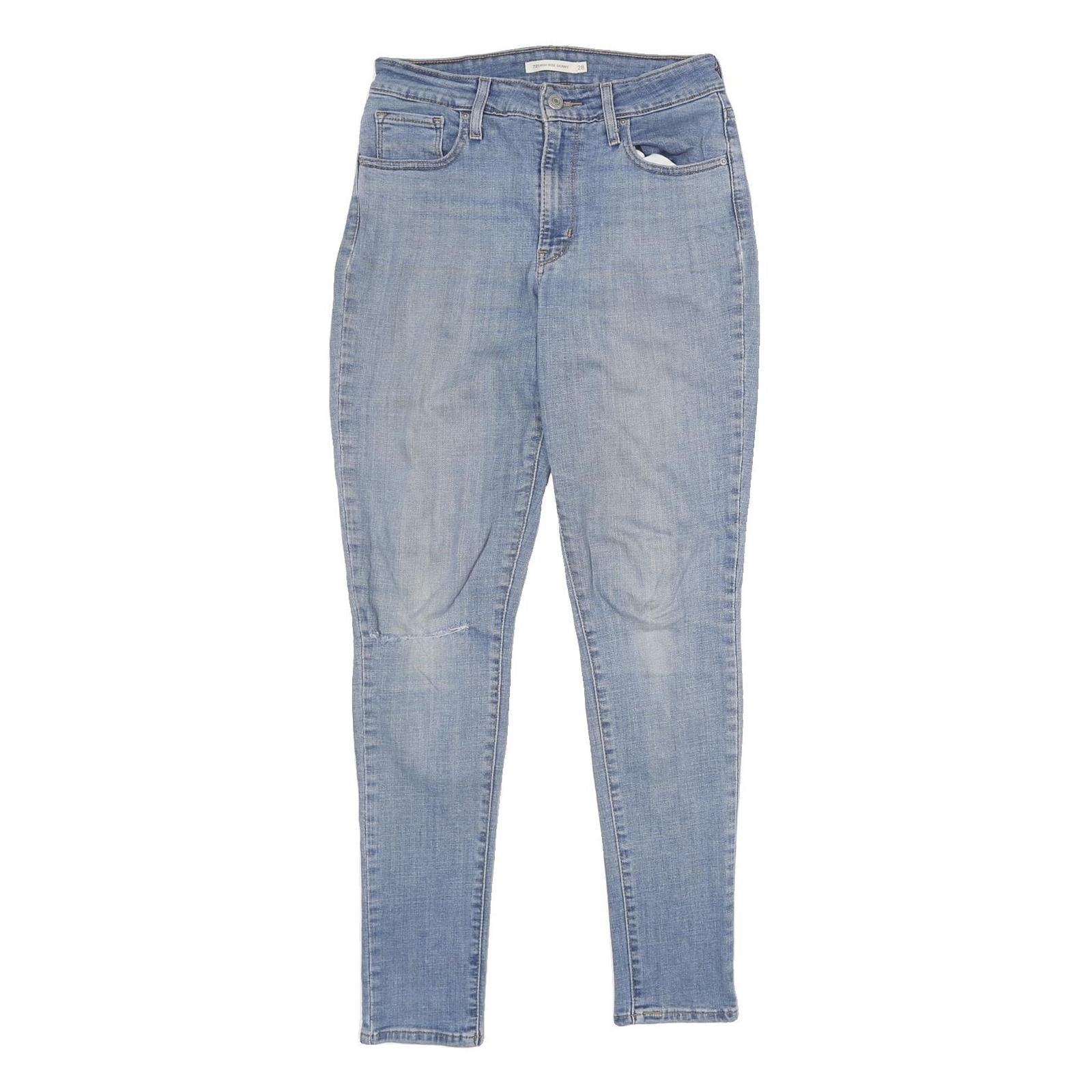 LEVI'S 721 High Rise Skinny Womens Jeans Blue Slim Denim Medium W28 L30 Stretch