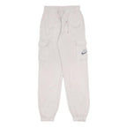 NIKE Womens Joggers Beige Relaxed Tapered XS W22 L28 Drawstring Cargo Pockets