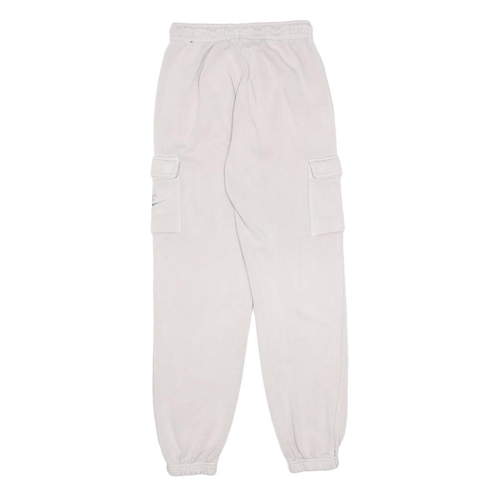 NIKE Womens Joggers Beige Relaxed Tapered XS W22 L28 Drawstring Cargo Pockets