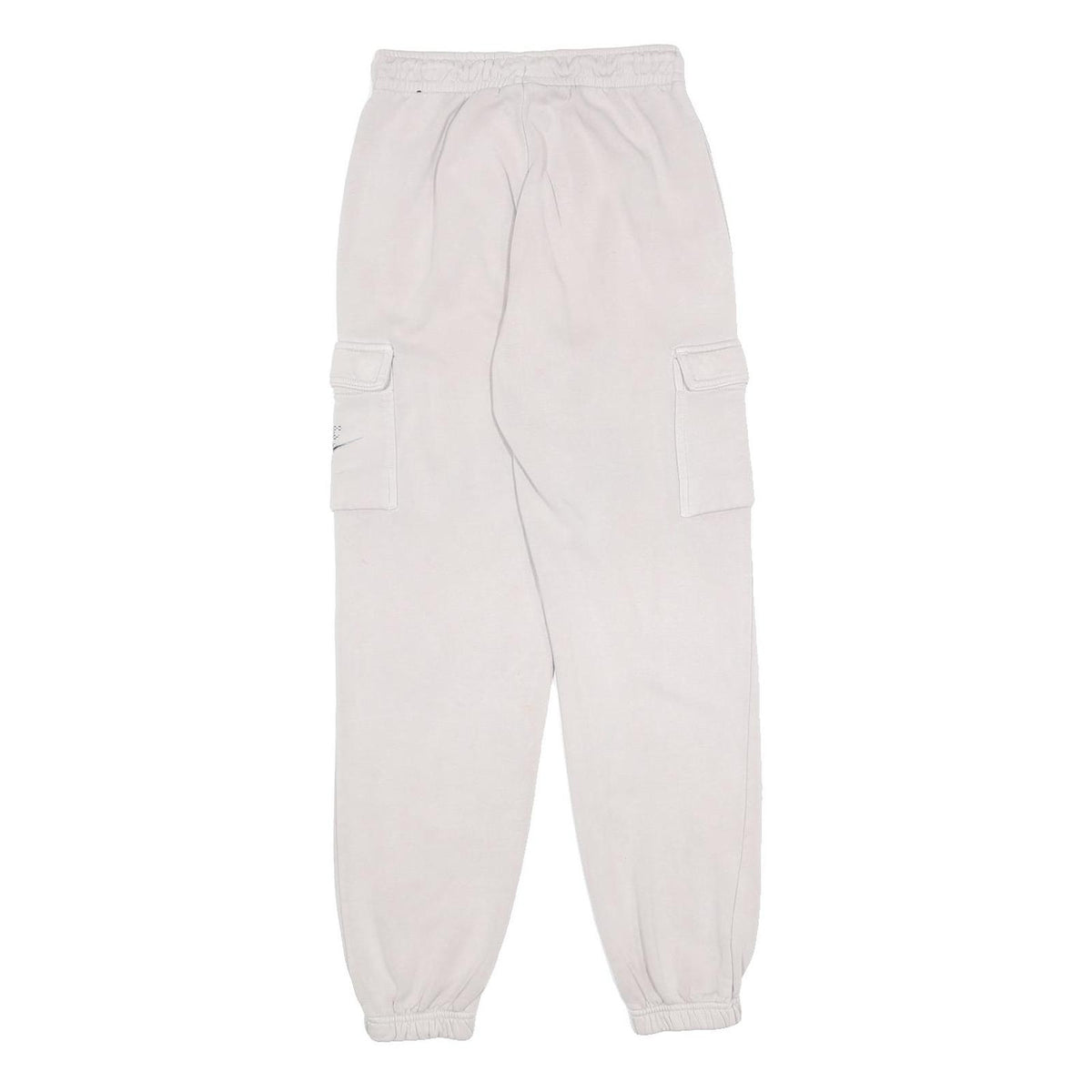 NIKE Womens Joggers Beige Relaxed Tapered XS W22 L28 Drawstring Cargo Pockets