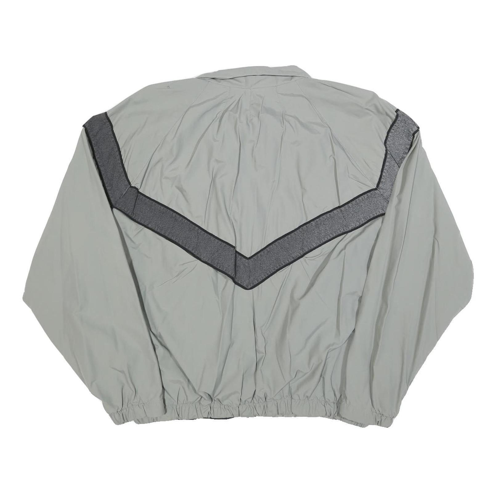JWOD Mens Grey & Charcoal Military Style Zip Jacket L Polyester Blend Casual