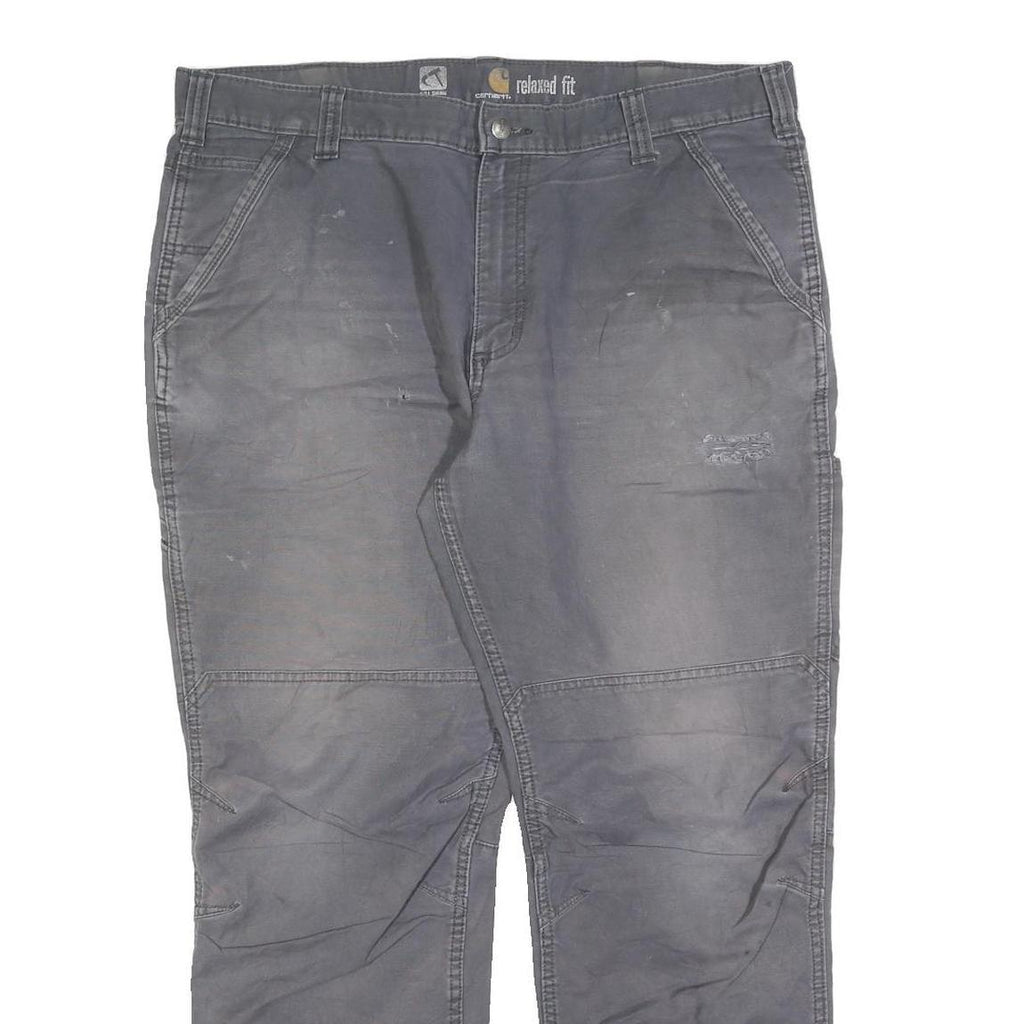 CARHARTT Mens Cotton Blend Grey Relaxed Fit Straight Leg Trousers W40 L32