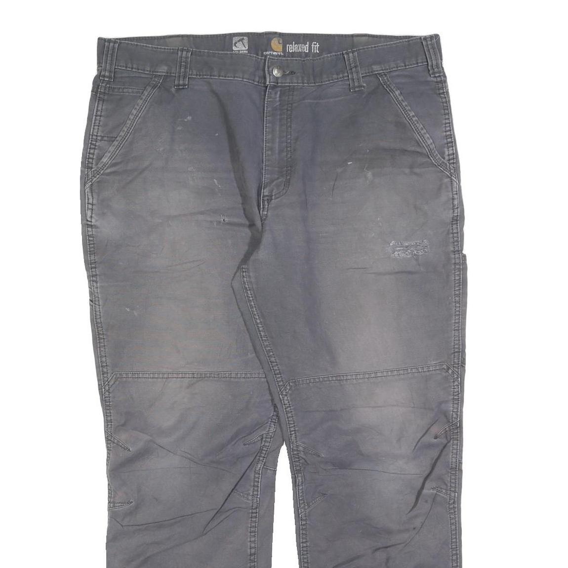 CARHARTT Mens Cotton Blend Grey Relaxed Fit Straight Leg Trousers W40 L32