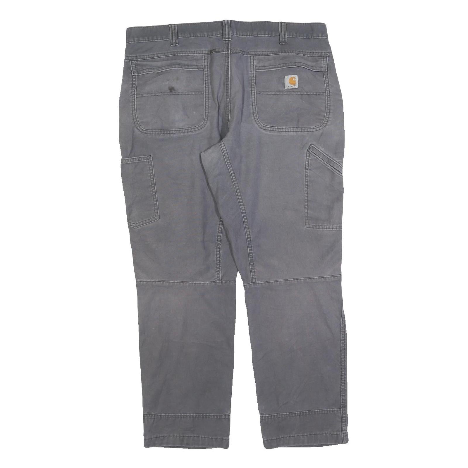 CARHARTT Mens Cotton Blend Grey Relaxed Fit Straight Leg Trousers W40 L32