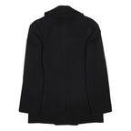 Mens 1940s US Navy Black Classic Button Wool Plain S Jacket Coat Regular Fit