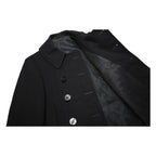 Mens 1940s US Navy Black Classic Button Wool Plain S Jacket Coat Regular Fit