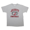 CHAMPION Mens Grey Jesuit Football Graphic T-Shirt XL Short Sleeve Crew Neck