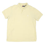 CHAPS Mens Yellow Basic Cotton Blend Short Sleeve Polo Shirt L Classic Fit