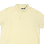 CHAPS Mens Yellow Basic Cotton Blend Short Sleeve Polo Shirt L Classic Fit
